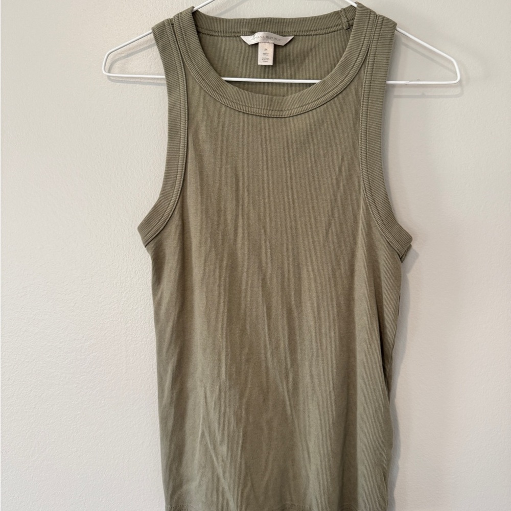 Banana Republic Green Tan Tank Top
